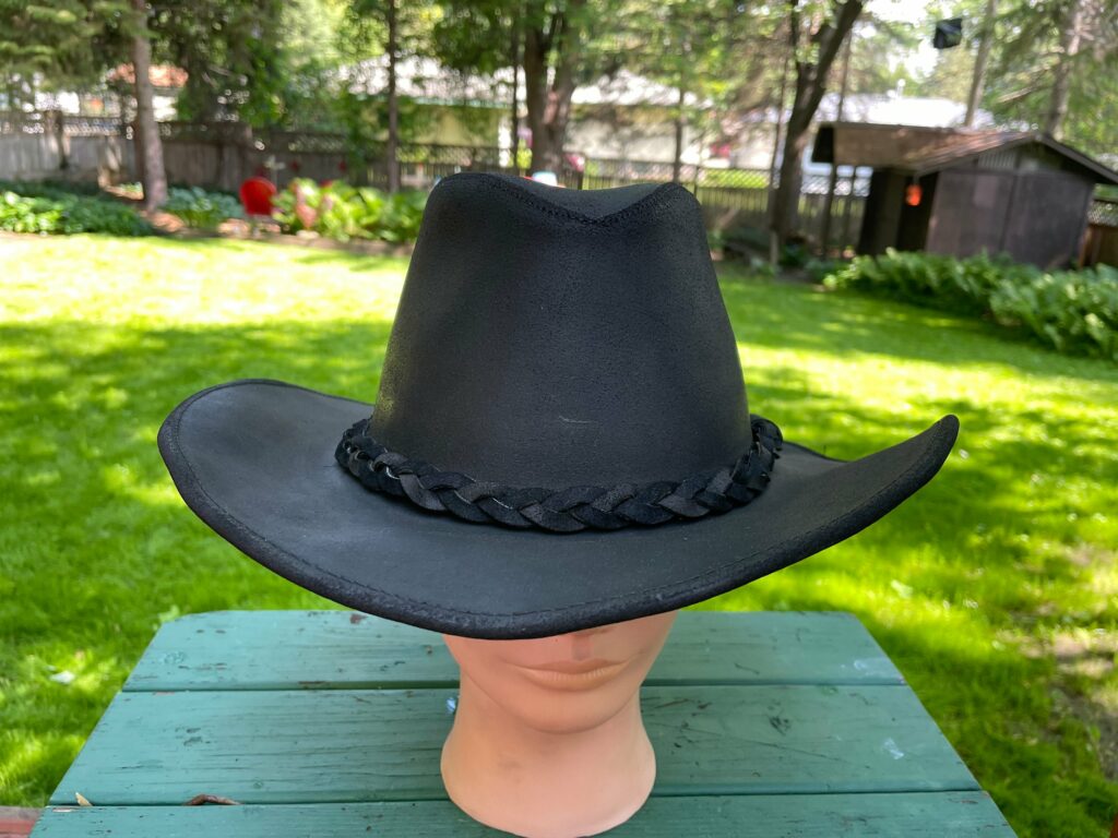 Rock the Western Look with a Sleek Black Flat Brim Cowboy Hat - TODES